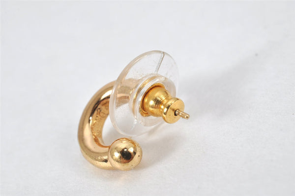 Authentic Christian Dior Vintage Rhinestone Earrings Gold Tone CD 4349K