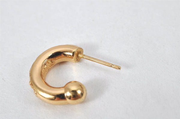 Authentic Christian Dior Vintage Rhinestone Earrings Gold Tone CD 4349K