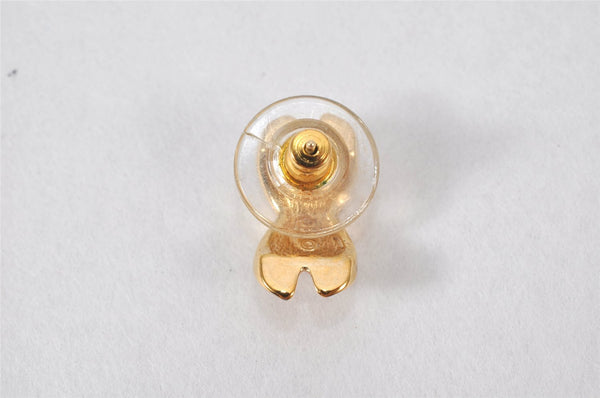 Authentic Christian Dior Vintage Rhinestone Earrings Gold Tone CD 4350K