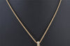 Authentic Christian Dior Gold Tone Chain Rhinestone Pendant Necklace CD 4351K