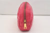 Authentic PRADA Vintage Enamel Clutch Hand Bag Purse Pink 4352J