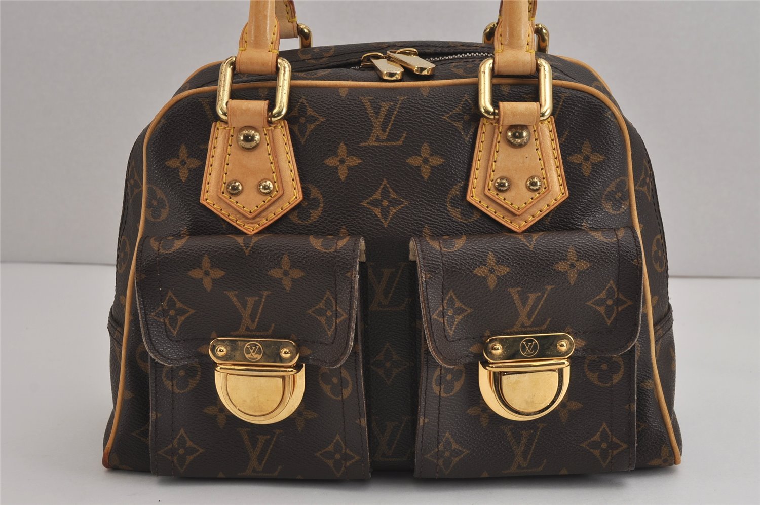 Authentic Louis Vuitton Monogram Manhattan PM Hand Bag Purse M40026 LV 4354J