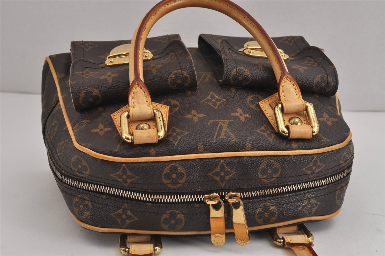 Authentic Louis Vuitton Monogram Manhattan PM Hand Bag Purse M40026 LV 4354J