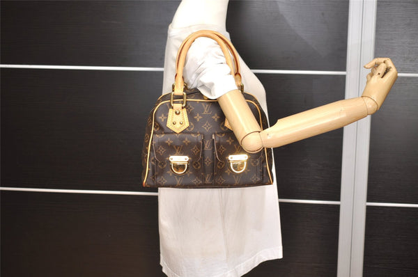 Authentic Louis Vuitton Monogram Manhattan PM Hand Bag Purse M40026 LV 4354J