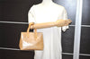 Authentic Louis Vuitton Vernis Reade PM Hand Bag Beige M91144 LV 4356I