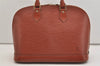 Authentic Louis Vuitton Epi Alma PM Hand Bag Brown M52143 LV 4356J