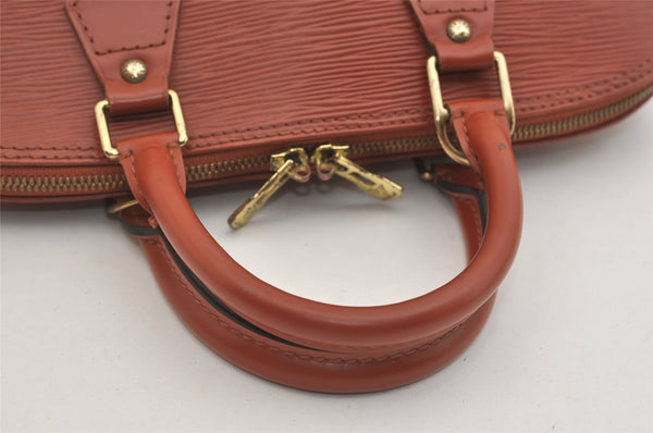 Authentic Louis Vuitton Epi Alma PM Hand Bag Brown M52143 LV 4356J