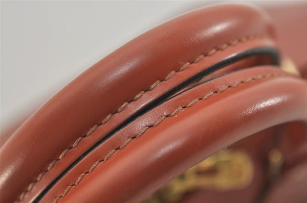 Authentic Louis Vuitton Epi Alma PM Hand Bag Brown M52143 LV 4356J