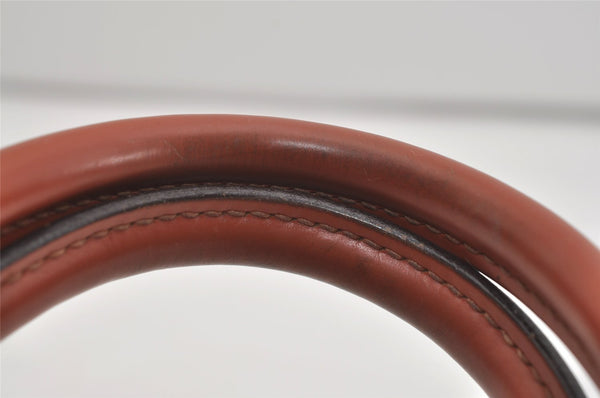 Authentic Louis Vuitton Epi Alma PM Hand Bag Brown M52143 LV 4356J