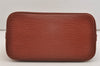 Authentic Louis Vuitton Epi Alma PM Hand Bag Brown M52143 LV 4356J
