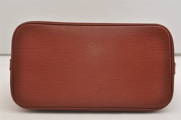 Authentic Louis Vuitton Epi Alma PM Hand Bag Brown M52143 LV 4356J