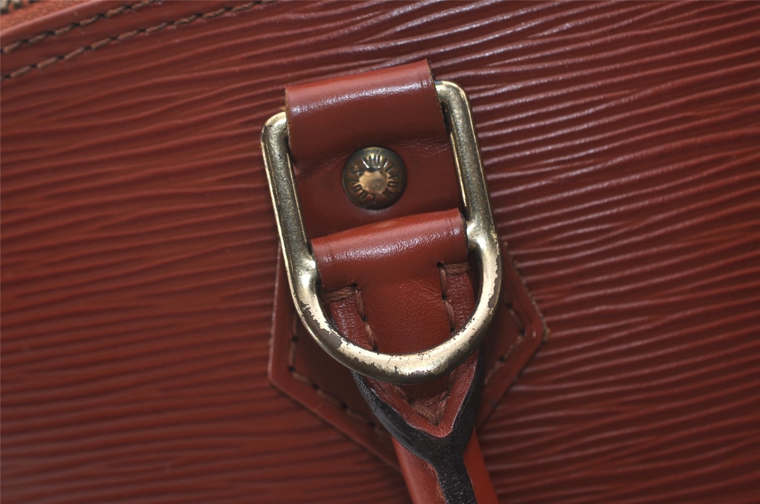 Authentic Louis Vuitton Epi Alma PM Hand Bag Brown M52143 LV 4356J