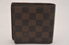 Auth Louis Vuitton Damier Porte Billet Carte Credit Monnaie N61665 Wallet 4357J