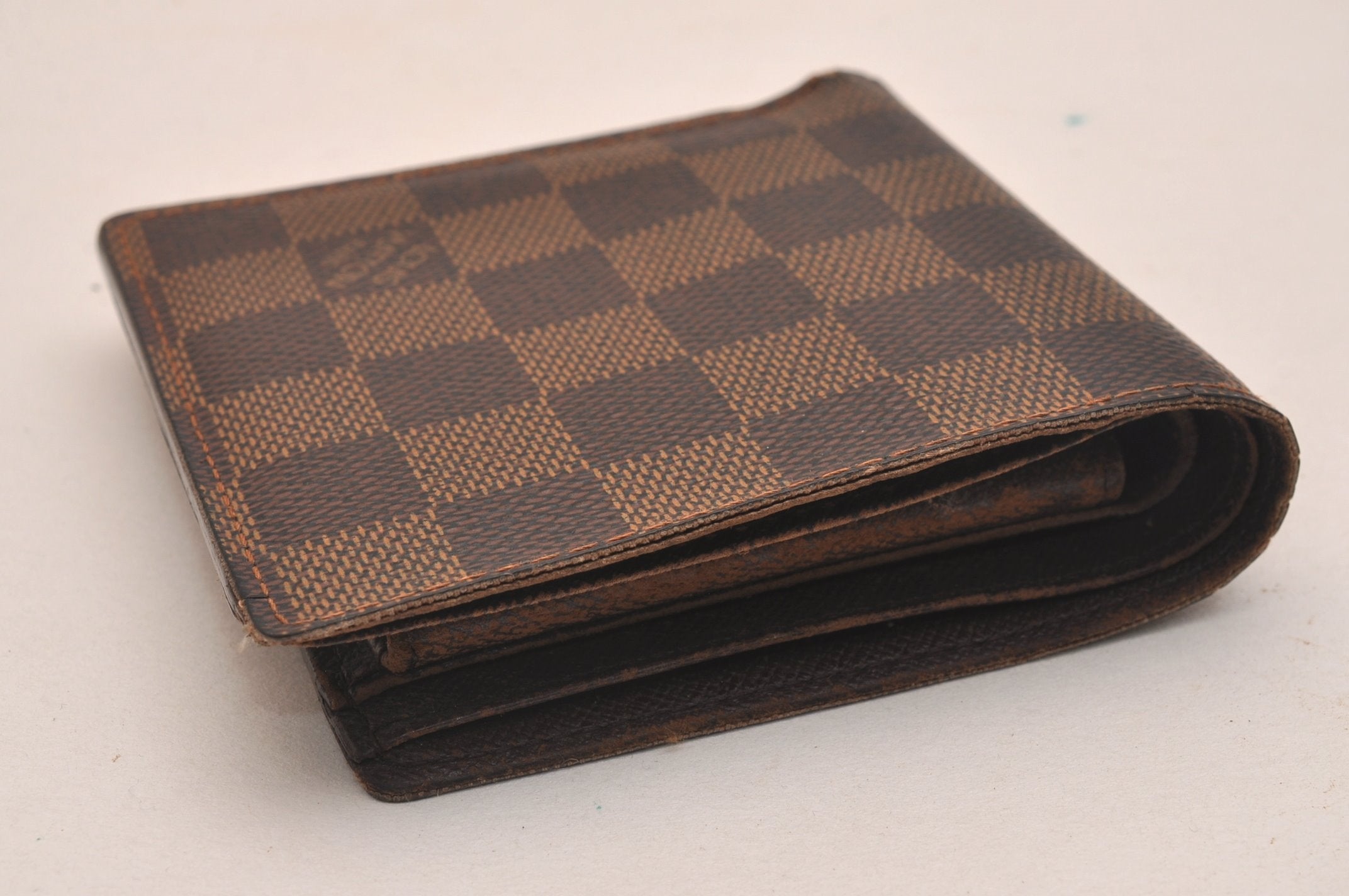 Auth Louis Vuitton Damier Porte Billet Carte Credit Monnaie N61665 Wallet 4357J