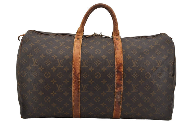 Authentic Louis Vuitton Monogram Keepall 50 Travel Boston Bag M41426 LV 4358J