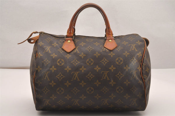 Authentic Louis Vuitton Monogram Speedy 30 Hand Boston Bag M41526 LV 4359J