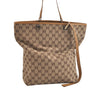 Authentic GUCCI Shoulder Tote Bag GG Canvas Leather 0011098 Brown Junk 4360K