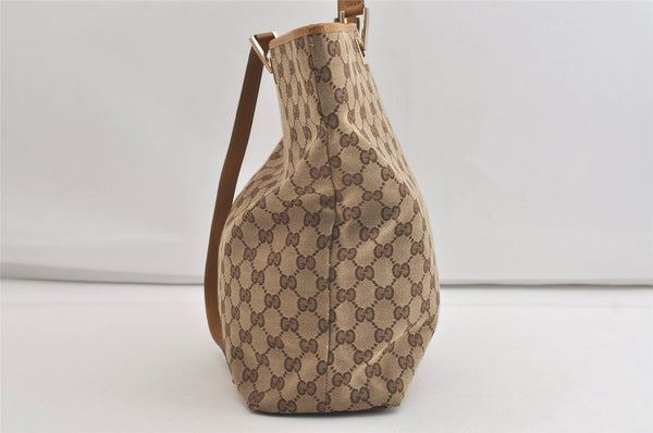 Authentic GUCCI Shoulder Tote Bag GG Canvas Leather 0011098 Brown Junk 4360K