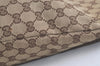 Authentic GUCCI Shoulder Tote Bag GG Canvas Leather 0011098 Brown Junk 4360K