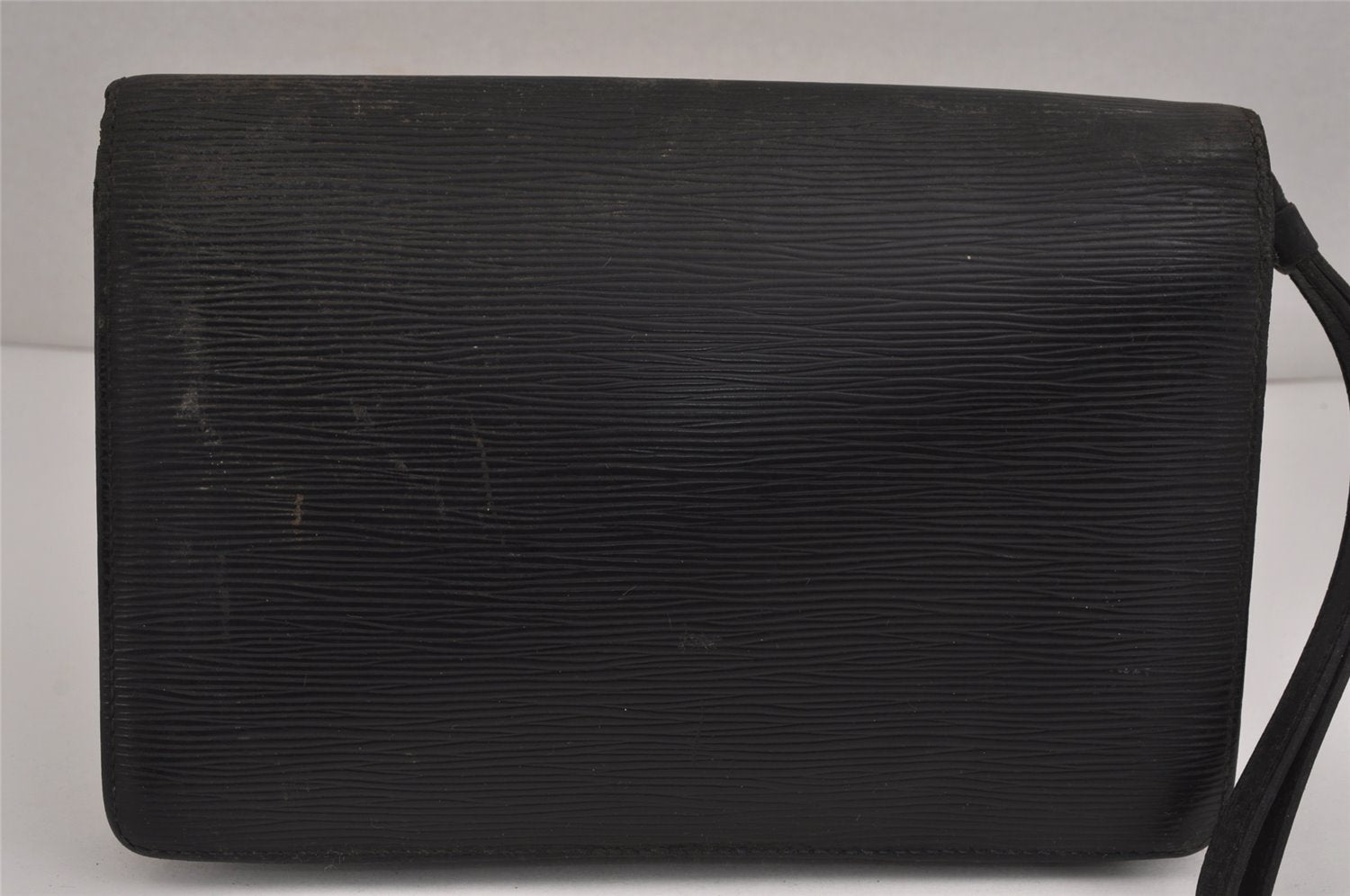 Authentic Louis Vuitton Epi Sellier Dragonne Clutch Bag Black M52612 Junk 4361J