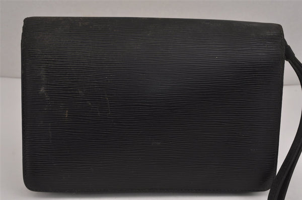 Authentic Louis Vuitton Epi Sellier Dragonne Clutch Bag Black M52612 Junk 4361J