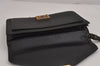 Authentic Louis Vuitton Epi Sellier Dragonne Clutch Bag Black M52612 Junk 4361J