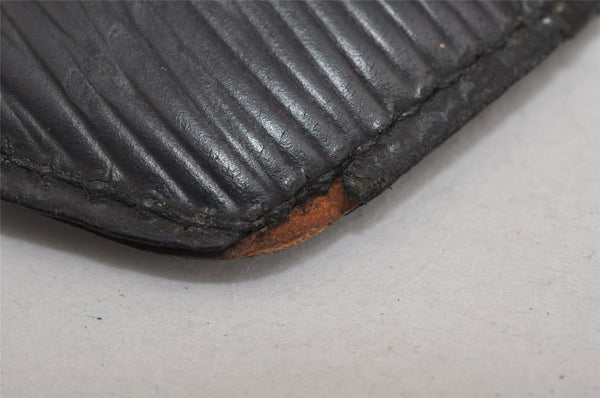 Authentic Louis Vuitton Epi Sellier Dragonne Clutch Bag Black M52612 Junk 4361J