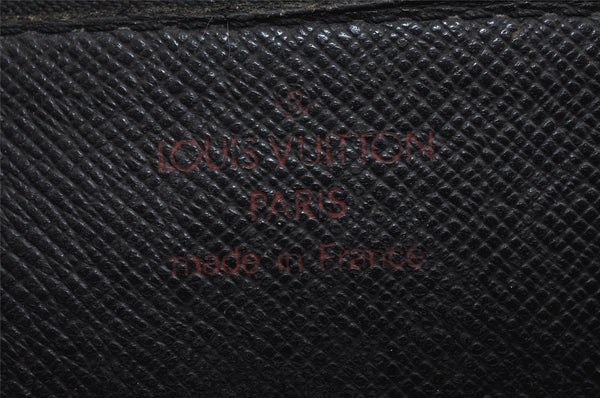 Authentic Louis Vuitton Epi Sellier Dragonne Clutch Bag Black M52612 Junk 4361J