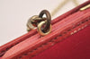 Authentic COACH Vintage Chain Long Wallet Purse Satin Leather Pink 4362J
