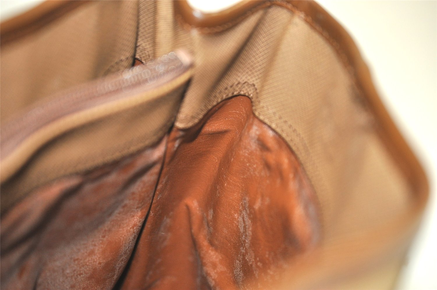 Authentic Burberrys Nova Check Canvas Leather Hand Bag Brown Beige 4363K