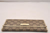 Authentic GUCCI Vintage Long Wallet Purse GG PVC Enamel 203573 Brown 4364J