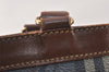 Authentic Burberrys Vintage Check Shoulder Tote Bag PVC Leather Blue 4364K