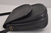 Authentic Burberrys Vintage Leather Shoulder Cross Body Bag Purse Black 4365J