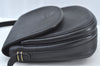 Authentic Burberrys Vintage Leather Shoulder Cross Body Bag Purse Black 4365J