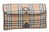 Authentic Burberrys Vintage Nova Check Documents Case Canvas Leather Beige 4365K