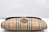 Authentic Burberrys Vintage Nova Check Documents Case Canvas Leather Beige 4365K