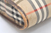 Authentic Burberrys Vintage Nova Check Documents Case Canvas Leather Beige 4365K