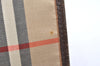 Authentic Burberrys Vintage Nova Check Documents Case Canvas Leather Beige 4365K