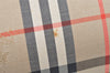 Authentic Burberrys Vintage Nova Check Documents Case Canvas Leather Beige 4365K