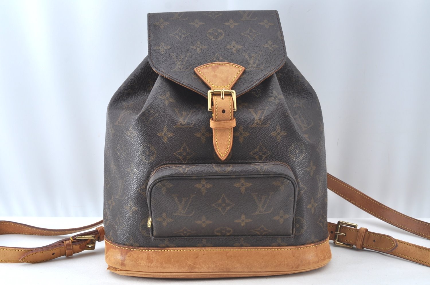 Authentic Louis Vuitton Monogram Montsouris MM Backpack M51136 LV 4366J