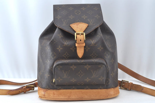 Authentic Louis Vuitton Monogram Montsouris MM Backpack M51136 LV 4366J