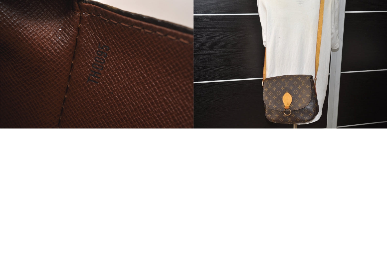 Authentic Louis Vuitton Monogram Saint Cloud GM M51242 Shoulder Cross Bag 4366M