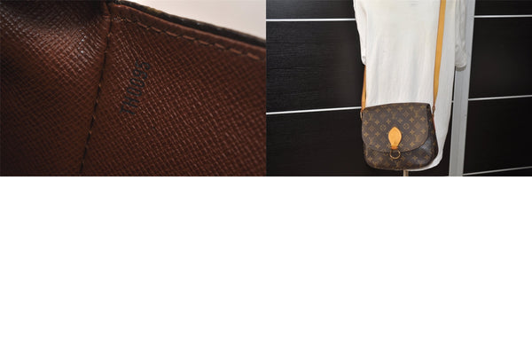 Authentic Louis Vuitton Monogram Saint Cloud GM M51242 Shoulder Cross Bag 4366M