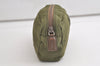 Authentic PRADA Vintage Nylon Tessuto Leather Pouch Purse Khaki Green 4367K