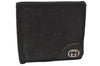 Authentic GUCCI Bifold Wallet Purse GG Canvas Leather 181671 Black 4368J