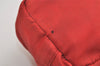 Authentic PRADA Vintage Nylon Tessuto Leather Pouch Purse Red 4368K