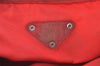 Authentic PRADA Vintage Nylon Tessuto Leather Pouch Purse Red 4368K