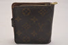 Authentic Louis Vuitton Monogram Compact Zip Bifold Wallet Purse M61667 LV 4369J