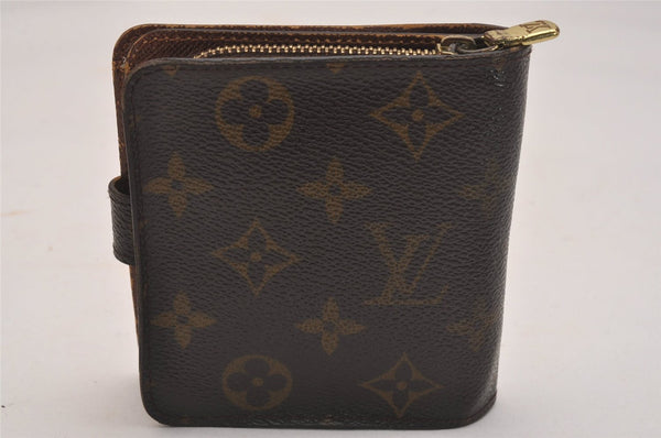 Authentic Louis Vuitton Monogram Compact Zip Bifold Wallet Purse M61667 LV 4369J