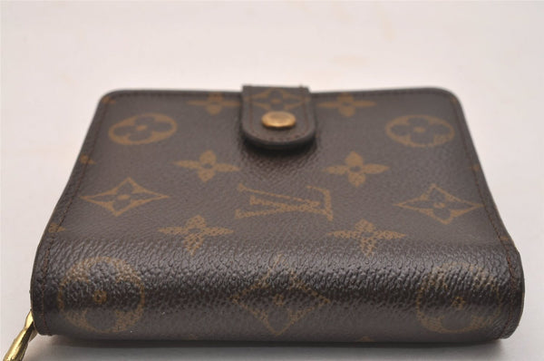 Authentic Louis Vuitton Monogram Compact Zip Bifold Wallet Purse M61667 LV 4369J